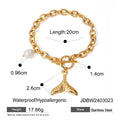 Starfish Stainless Steel 18K Gold-Plated Bracelet — alternate product view — jewelry finish and design detail