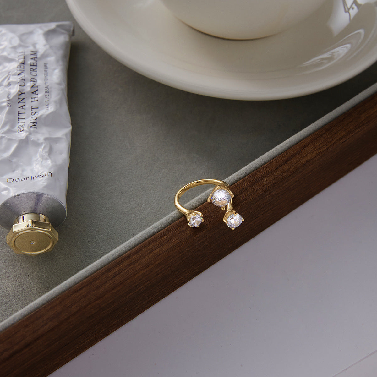 2H Zircon Ring Non-Fading Stainless Steel Ring ring