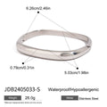 Geometric Minimalist Gold-Plated Stainless Steel Bangle Bracelet — alternate product view — jewelry finish and design detail