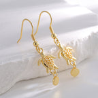 E0741 Creative Fashion Design Turtle Ear Hooks for Women Copper Gold Plated Ocean Elements Inlaid Pearl Earrings