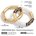 Gold-Plated Brass Bamboo Enamel Bracelet featuring enamel and a gold-tone finish — jewelry finish and design detail