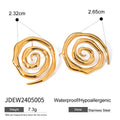Seashell Gold-Plated Stainless Steel Bangle Bracelet — detail view — jewelry finish and design detail