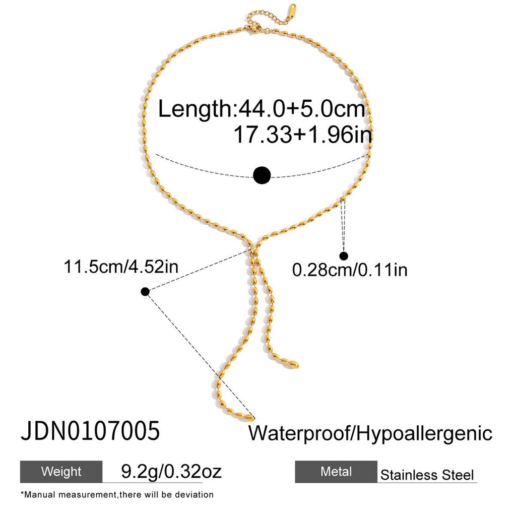 Stainless Steel Chain y Chain Necklace Jewelry Long Necklace Autumn Winter Sweater Chain