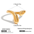 Stainless Steel Ring in Gold-Plated — Everyday Classic — alternate product view — jewelry finish and design detail