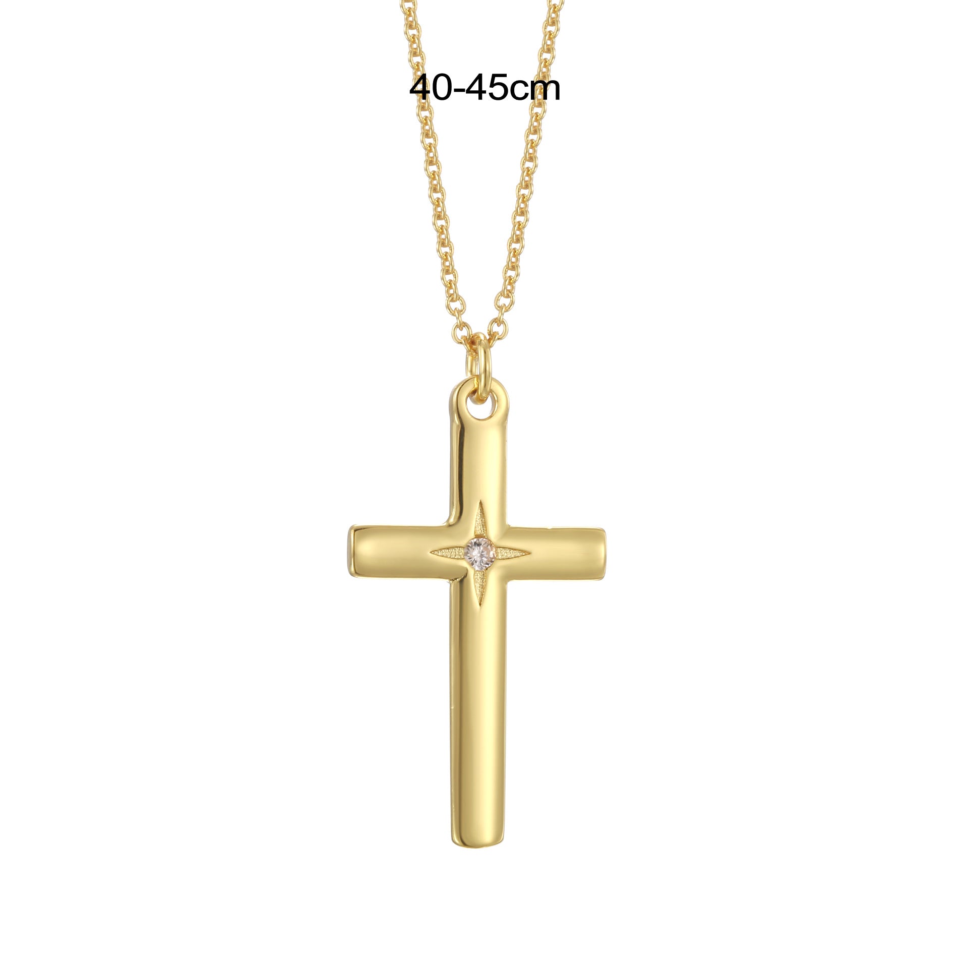 N0311 Personalized Cross Necklace American Style Men's Versatile Hip-Hop Cuban Pendant