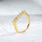 R0209 Gold-plated Copper Ring Stackable Row Drills Hot-selling Accessories