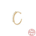 Crystal-Set Stud Cuff 925 Sterling Silver Ring — wearable scale detail — jewelry finish and design detail