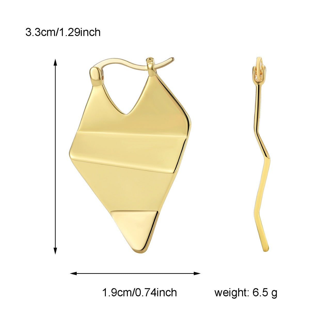 E0483 Fashionable Design Earrings for Women Copper Gold Plated Jewelry Ear Accessories