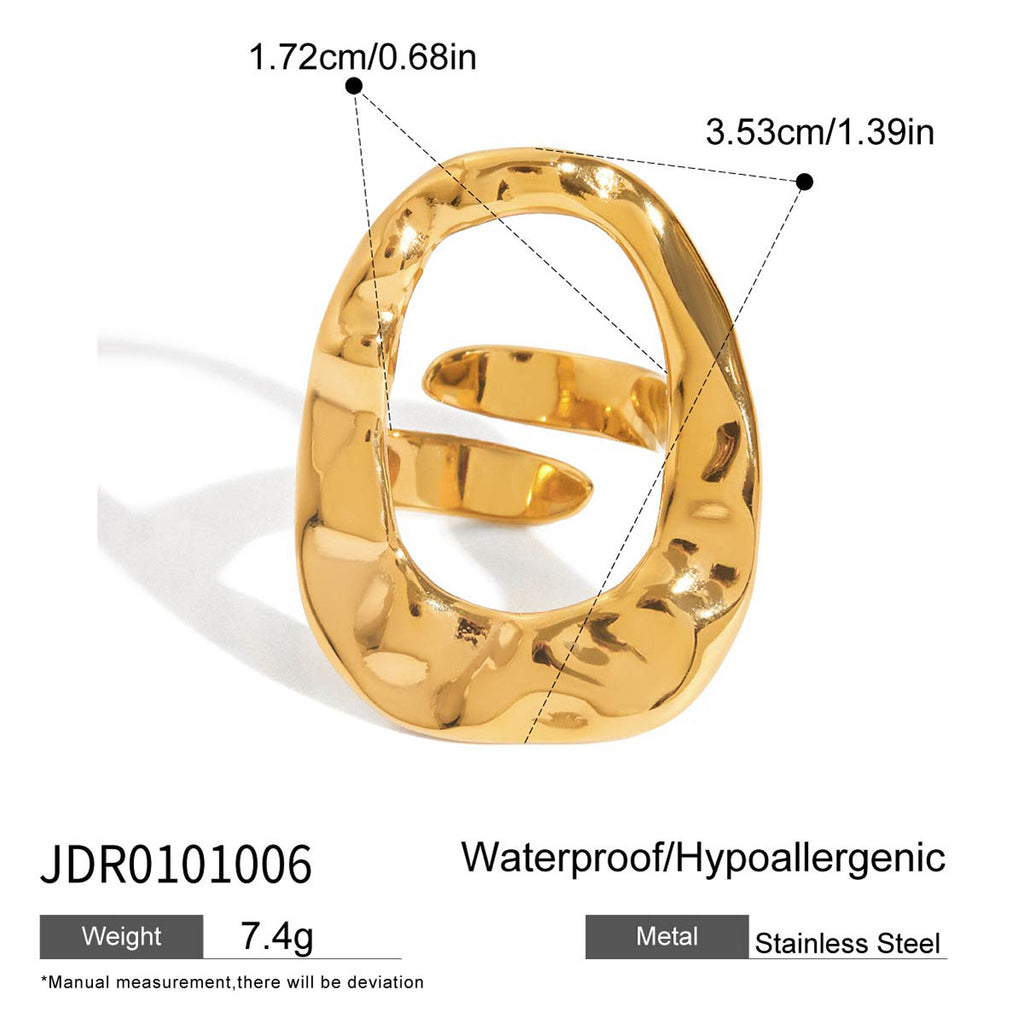 Geometric Ring Non-Fading Jewelry Stainless Steel Accessories for Women