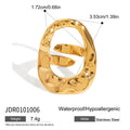 Geometric Stainless Steel Ring in Gold-Tone styled for independent jewelry boutiques