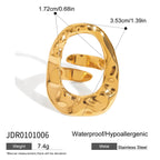 Geometric Ring Non-Fading Jewelry Stainless Steel Accessories for Women