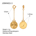 Gold-Plated Stainless Steel Pendant Necklace — Luminous Finish — product view — jewelry finish and design detail