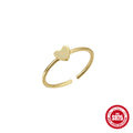 Adjustable 925 Sterling Silver Ring — top view — jewelry finish and design detail
