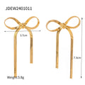 18K Gold-Plated Stainless Steel Earrings — Contemporary Style — product styling — jewelry finish and design detail