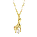 Gold-Plated 925 Sterling Silver Vintage Pendant Necklace — jewelry construction