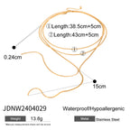 Stainless Steel Chain y Chain Necklace Jewelry Long Necklace Autumn Winter Sweater Chain