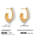 Pearl Gold-Plated Stainless Steel Earrings — close-up detail — jewelry finish and design detail