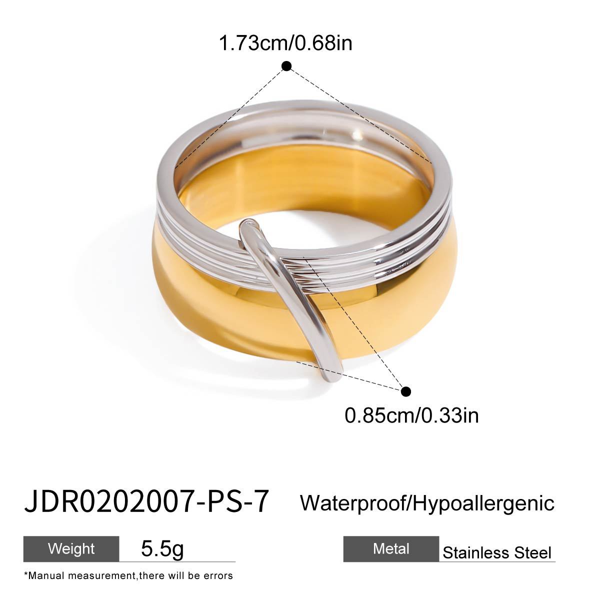 2H Stainless Steel Pendant Ring Non-Fading Jewelry Stainless Steel Accessories ring