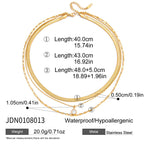 Three-layer Stacked Necklace Accessories for Women Collarbone Chain Stainless Steel Jewelry
