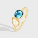 R0215 Fashion jewelry Geometric Synthetic Opal Ring Opal Stone Woman OPAL Ring