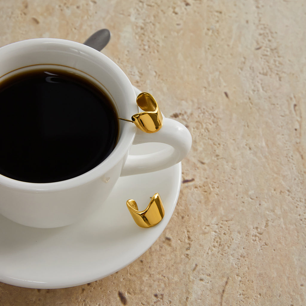 Stainless Steel C Hoop Earrings Studs Non-Fading Ear Jewelry Accessories for Women