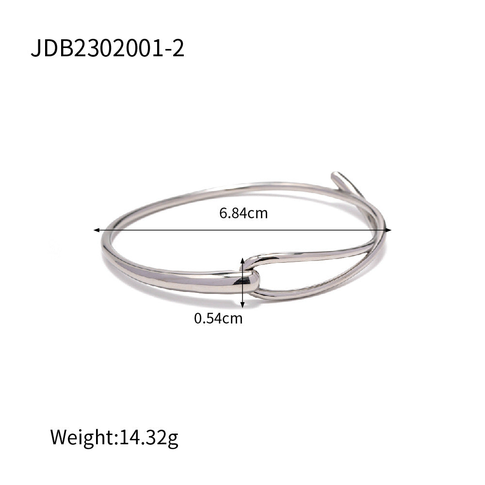 Fashionable Design Simple Style18K Gold Stainless Steel Bracelet Electroplated Women's Product