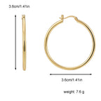 Vintage Simple Exaggerated Circle Hoop Earrings Metal Hoop Earrings for Women