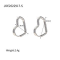 18K Gold-Plated Stainless Steel Heart Earrings — alternate product view — jewelry finish and design detail