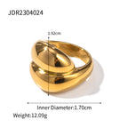 Ornament18K Gold Stainless Steel Exaggerated Ring rings Female