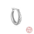 S925Pure Silver Classic Inlaid Diamond Five-Pointed Star Eight-Pointed Star Hoop Earrings Ear Clips Ear Jewelry Hot-Selling High-End Earrings