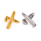 Stainless Steel Geometric Open Ring Exaggerated Item rings