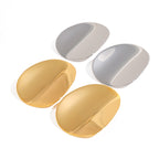 2H Stainless Steel Smooth Concave Geometric Stud Earrings Fashion Exaggerated Metal Earrings Minimalist Style Jewelry