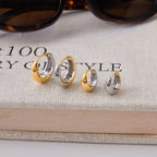 Stainless Steel Chubby Earrings Ear Clips Ear Jewelry for Women Non-Fading