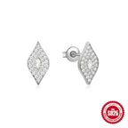 New925Sterling Silver Heart-Shaped Colored Diamond Oil Drop Earrings Hot-Selling Inlaid Diamond Mother's Day Earrings for Women