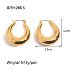2H Fashionable Elegant Hollow Hoop Earrings  Simple Earrings for Women