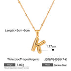 Stainless Steel Letter Necklace Pendant Necklace Jewelry Collarbone Chain