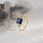 R0237 Korean Fresh Design Sweet Cool Opal Ring for Women Fashion Versatile with Blue Zircon