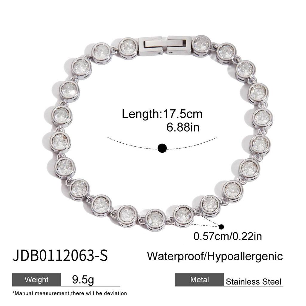 Stainless Steel Zircon Bracelet Women's Non-Fading Jewelry