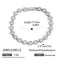 Gold-Plated Cubic Zirconia Stainless Steel Bracelet — Clean-Lined Style — jewelry construction