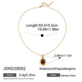 Pearl Gold-Plated Stainless Steel Necklace with Chain Detail — jewelry construction