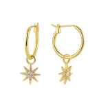 E0797 Creative Design Gold-Plated Earrings for Women Sunflower Micro-Inlaid Zirconia Drop Earrings