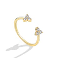 Gold-Plated Brass Minimalist CZ Adjustable Ring with gold-tone brass construction — jewelry finish and design detail