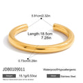 Modern 18K Gold-Plated Stainless Steel Bracelet — Timeless Profile — product styling — jewelry finish and design detail