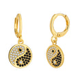 Gold-Plated Brass Vintage-Inspired White CZ Earrings styled for independent jewelry boutiques