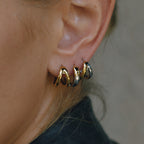 Earrings, ear hoops, non-fading ear clips, stainless steel jewelry18k Gold Earrings