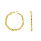 E0570 Modern Minimalist Design Earrings for Women, Copper Gold-Plated, Cool Style Ear Jewelry