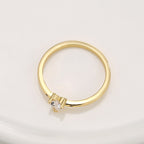 R0646 Design Sense Ring Female fashion Gold Plated Inlaid with Heart Zircon