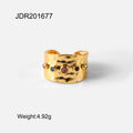 Minimalist Stainless Steel Gold-Plated Ring — design close-up — jewelry finish and design detail