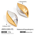 2H Stainless Steel Bead Stud Earrings Jewelry earrings