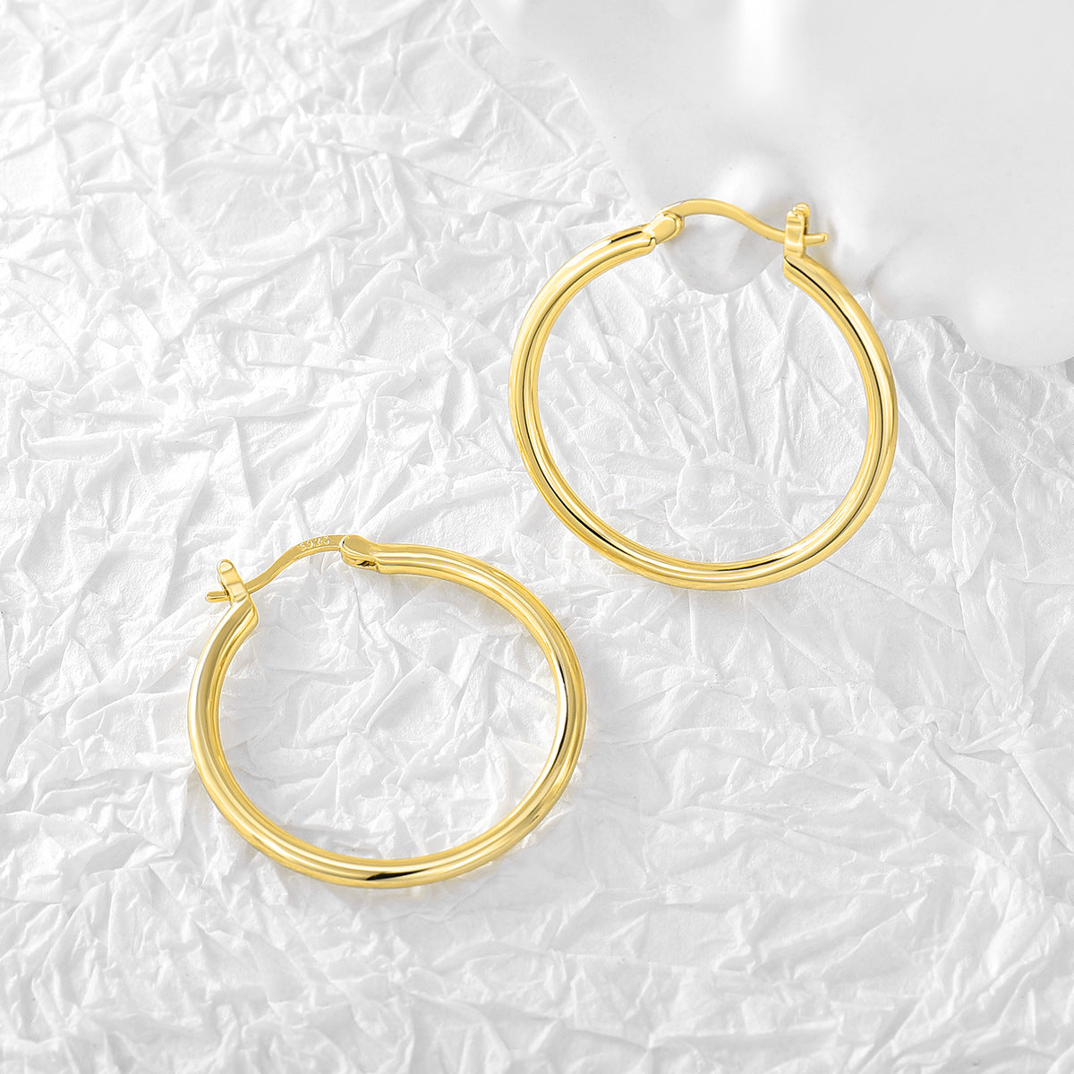 E0275Vintage Simple Exaggerated Circle Hoop Earrings Metal Hoop Earrings for Women